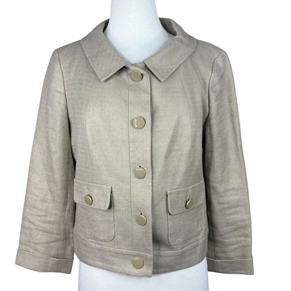 Banana Republic Linen Blazer Size 10 - Picture 1 of 9